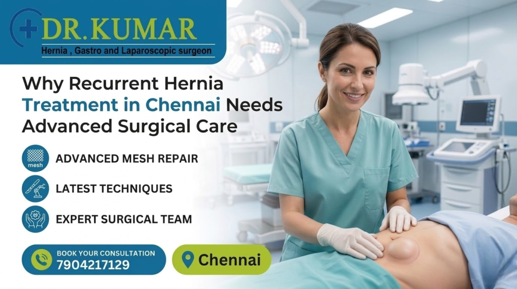 Recurrent Hernia Treatment in Chennai Needs Advanced Surgical Care